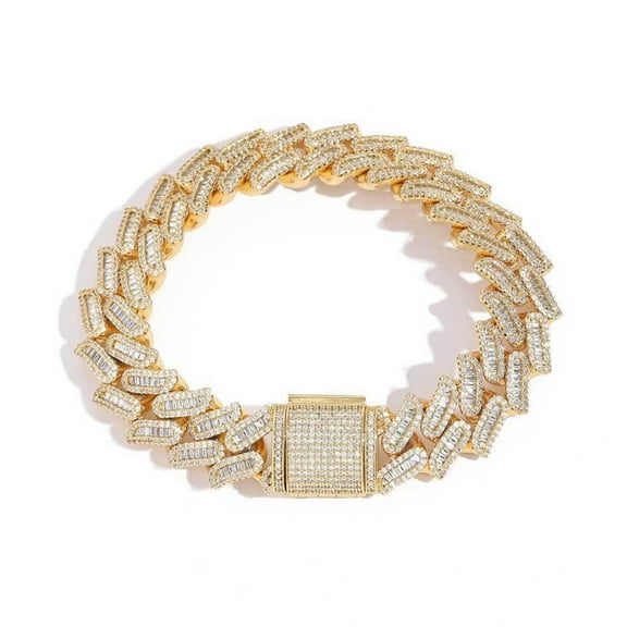 Extra Shiny Big Iced Out Cuban Chain for Men Solid Thick Hip Hop Miami Cuban Chain, Width 15mm Men Cuban Link Necklace, 16-24 Inches - Gift Box Included