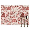 thumbnail image 2 of Red Chinoiserie Floral Placemats Set of 6, Vintage Farmhouse Cottagecore Table Mats Washable Heat-Resistant Non-Slip Place Mats for Kitchen Dinner Table Indoor Outdoor Decor,13x19 Inch, 2 of 9