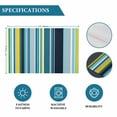 thumbnail image 6 of Blue Gray Stripe Placemats Set of 6, Modern Abstract Art Vertical Striped Placemats for Dining Table, Place Mats for Kitchen Tabletop, Waterproof Wipeable Dining Table Mats Set, 6 of 9