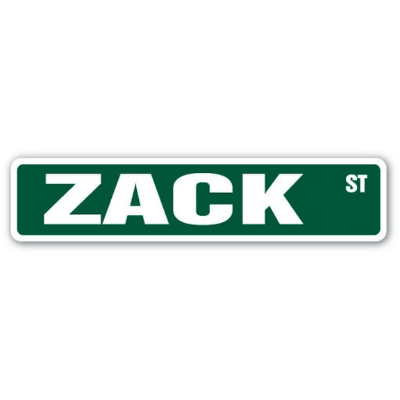 SignMission SS-ZACK 4 x 18 in. Childrens Name Room Street Sign - Zack