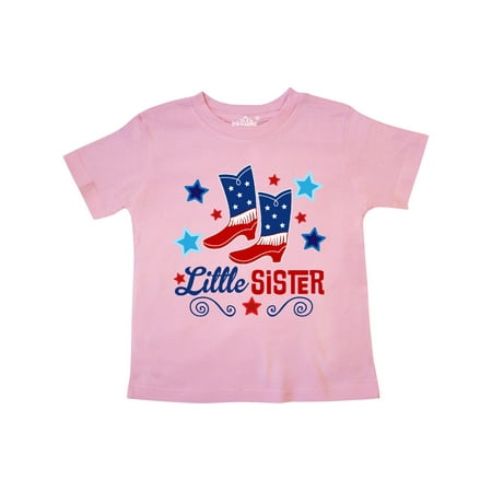 

Inktastic Little Sister Cowgirl 4th of July Gift Toddler Toddler Girl T-Shirt