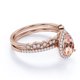 thumbnail image 3 of JeenMata Juego de Boda Antiguo de 1,5 TCW con Milgrain de Morganita y Moissanita Talla Pera sobre Oro Rosa de 18 K sobre Plata, 3 of 6