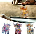 thumbnail image 6 of Vggrvlo Stained Glass Window Hanging Highland Cow Decor Suncatcher for Women, Mom, Grandma Gift for Women Light Catcher Sun Room Decor Village Style, 6 of 7