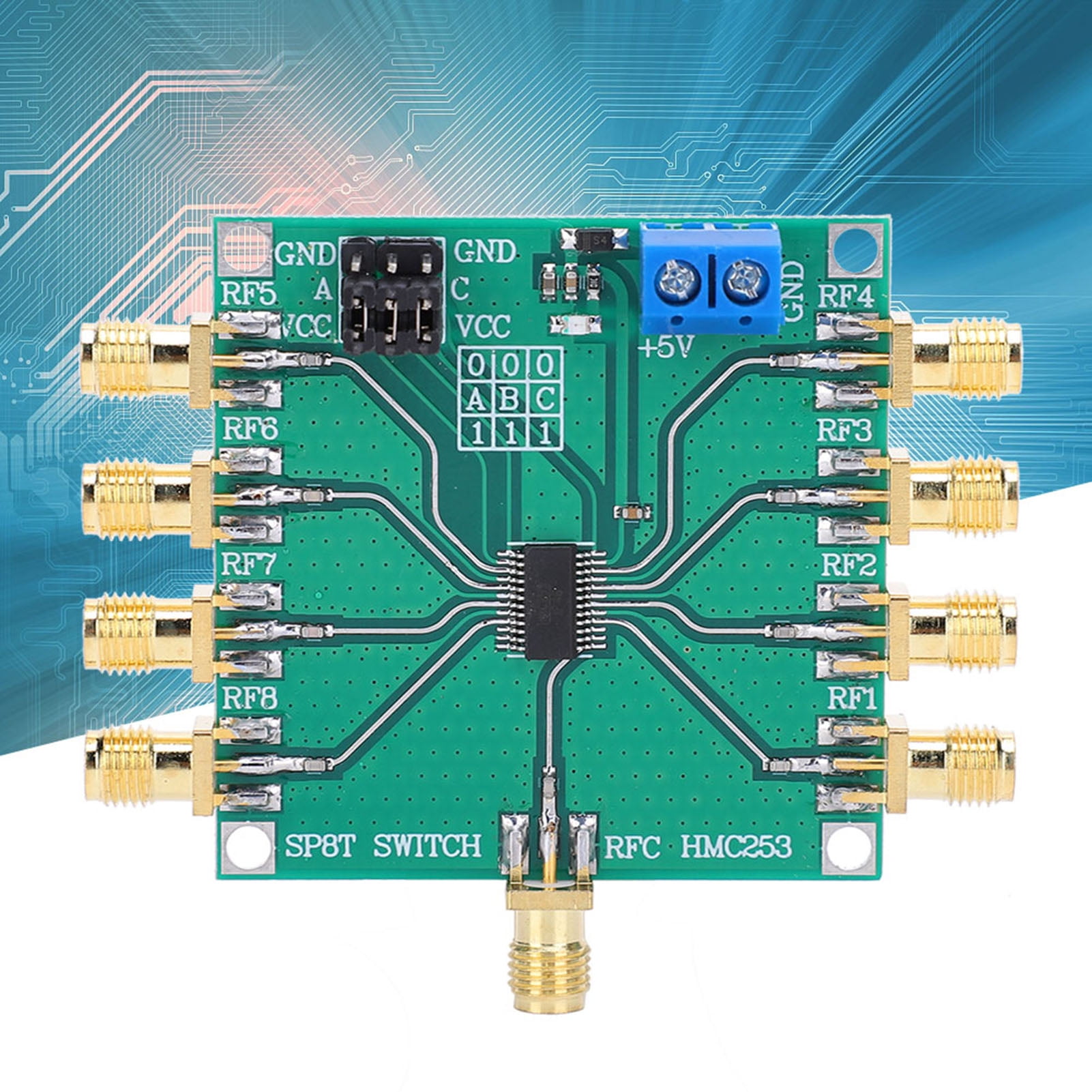 HMC253 DC-2.5 GHz RF Single-Pole Six-Throw Switch Non-Reflective SP8T Switch