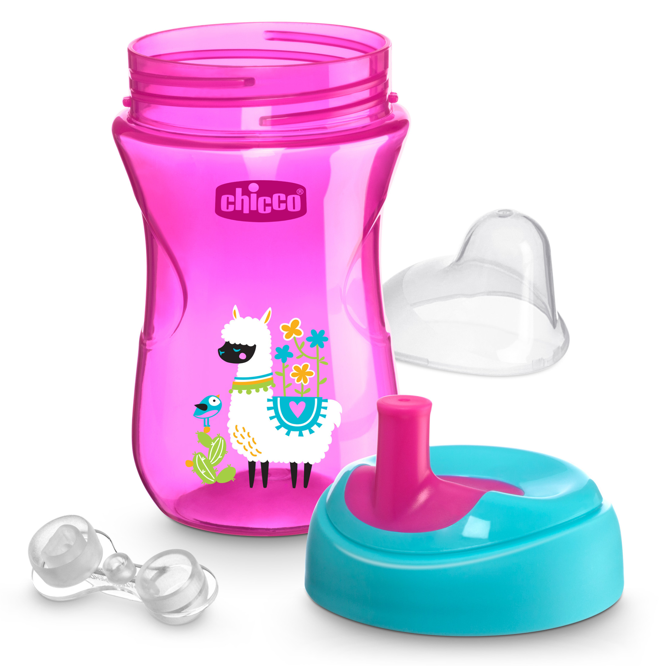 Chicco Sport Spout Trainer Sippy Cup Pink/Purple, 9m+ 9oz (2pk) - image 3 of 9