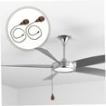 thumbnail image 4 of OUNONA 2Pcs Retro Wooden Ceiling Fan Light Chain Hanging Lamp Decoration Assorted Color for Home, 4 of 6