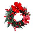 thumbnail image 4 of Guirnalda navideña Adorno colgante Bowknot rojo Guirnaldas Guirnalda Guirnalda artificiales de 17.7 pulgadas para vacaciones año Zulema Corona de invierno, 4 of 8
