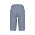 thumbnail image 5 of ShomPort Knee Length Pants for Women Summer Comfortable Elastic High Waist Lounge Pants with Pockets, 5 of 6