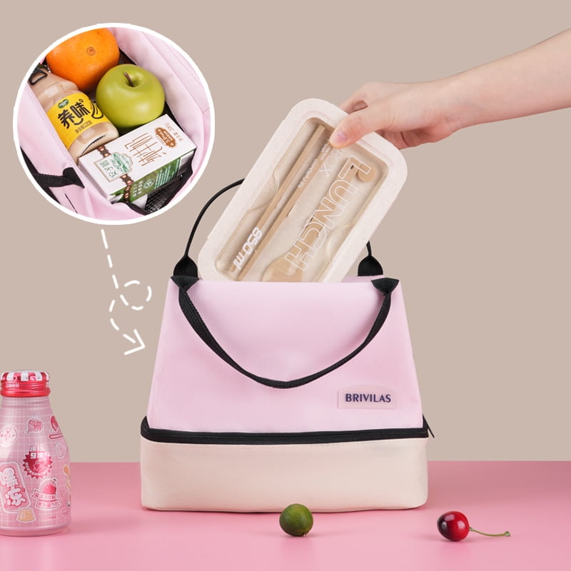 Lunch Bag with Should Strap Handle Cooler Pocket Women Portable Food Bags for Work Student Thermal Lunch Box Thermal Pouch