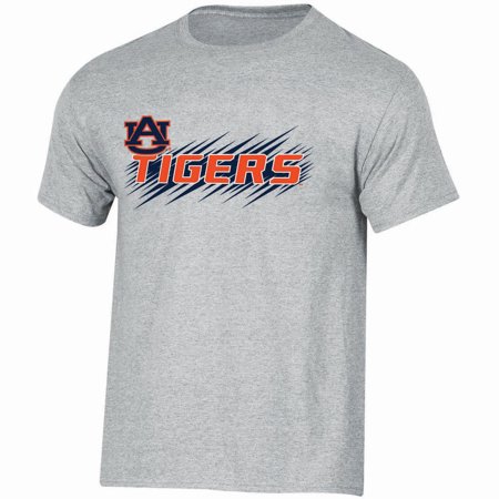 Youth Russell Athletic Gray Auburn Tigers Puff Ink Crewneck T-Shirt