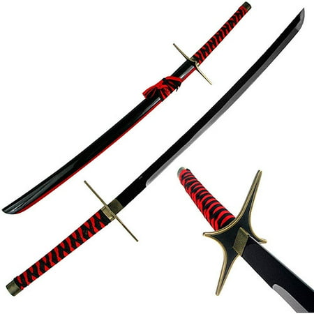 Premium Decorative Samurai Sword, Black and Red