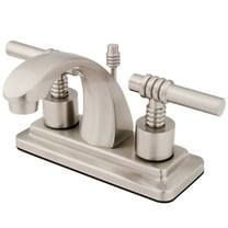 Kingston Brass Milano Two Handle 4" Centerset Lavatory Faucet with Brass Pop-up