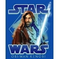 thumbnail image 2 of Boy's Star Wars: Obi-Wan Kenobi Jedi Lightsaber with Brushstroke Kenobi  Graphic Tee Royal Blue Small, 2 of 5