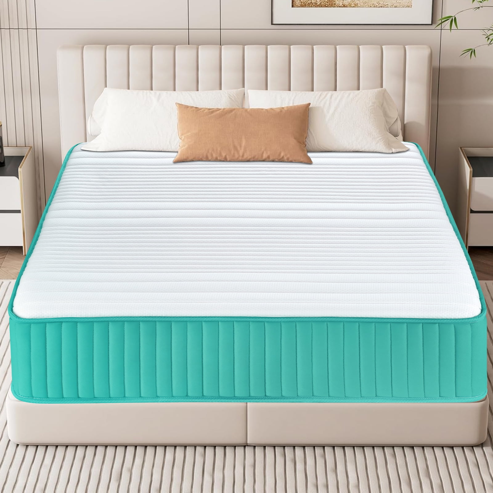 VFD 12 inch Full Size Hybrid Mattress - Medium Firm, Memory Foam & Pocket Springs, Motion Isolation, Edge Support, Pressure Relief, Ships Compressed