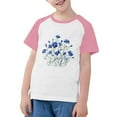 thumbnail image 6 of Feancey Kids Summer T-Shirts 2025 Casual Floral Print Short Sleeve Tops Comfy Crewneck Loose Blouse Toddler Girls Graphic Tees Daily Sales Pink 4 Years, 6 of 7