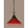 thumbnail image 1 of Toltec Lighting 10-MB-706 Chain Hung Pendant Shown In Matte Black Finish With 12 Raspberry Crystal Glass, 1 of 1