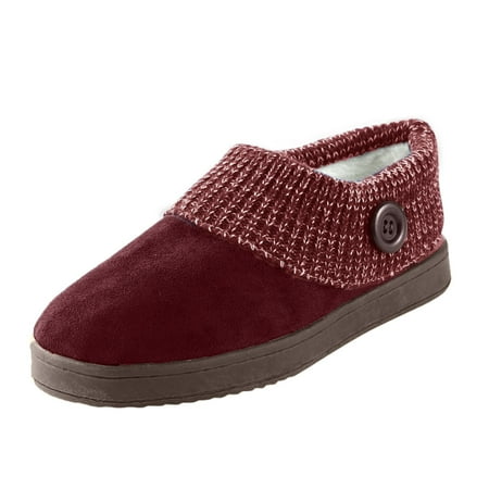 

Egmy Women S Knitted Plus Velvet Warm Indoor Flat Plush Slippers