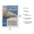thumbnail image 2 of Silver Jubilee - Britain's 1st Streamline Train - London & North Eastern Railway - Vintage Travel Poster by Frank Newbould c.1935 - Master Art Print (Unframed) 9in x 12in, 2 of 4