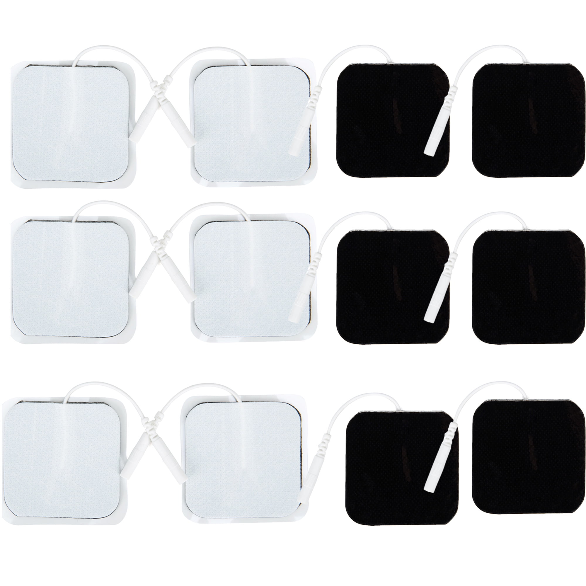 LELINTA 12 PCS TENS Unit Wired Electrodes Pads,Electrotherapy Long Life Pads Replacement Electrode Pads - Premium Self-adhesive Reusable Massage Replacement Gel Pads Massagers