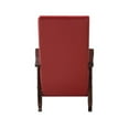 thumbnail image 6 of Upholstered Rocking Chair with High Backrest, Leather and Armrest, Leisure Line Rocking Chair Suitable for Living Room, Bedroom, and Office (Red PU), 6 of 6