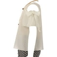 thumbnail image 3 of Little Girl Cold Shoulder Blouse Top Ruffle 2 Pieces Short Set Girls Clothing White 6, 3 of 4
