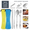 Agiufgs 4 Pack Stainless Steel Cutlery Set, Rust-Resistant and ...