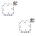 thumbnail image 1 of Langgg Biscuit Mold Leaf DIY Crafts Embossed Mould Stainless Steel Party Kitchen Cake Decorating Tools Sugarcraft Celebration Silver 2Set, 1 of 5
