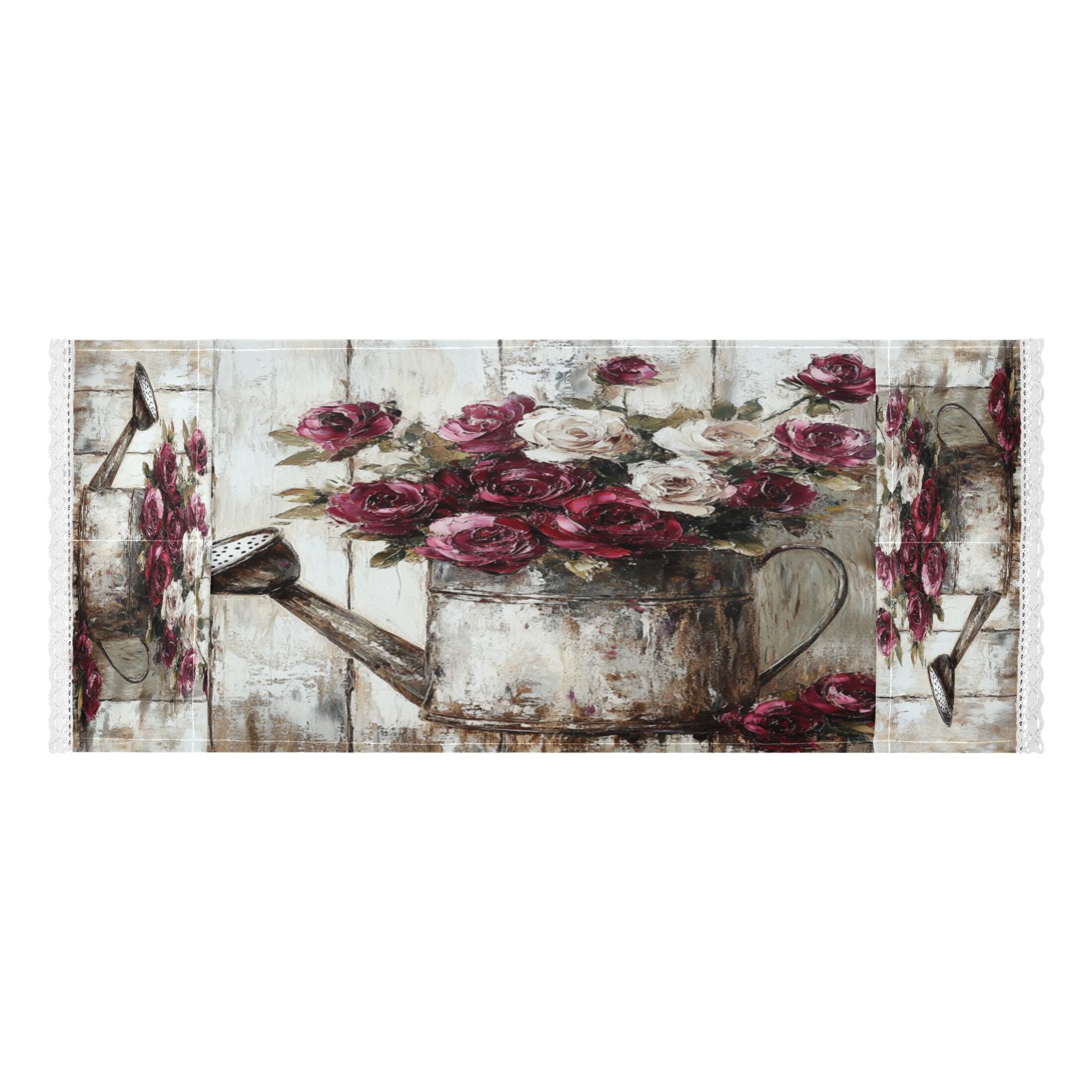 DEIARA Burgundy Roses Washing Machine Cloth Dryer Refrigerator Top Cover Protective Non-Slip Mat For Kitchen Laundry