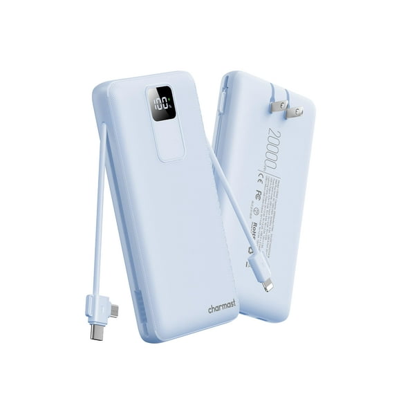Cables integrados USB-C Charmast Power Bank de 20000 mAh y 20 W
