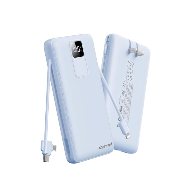 Cables integrados USB-C Charmast Power Bank de 20000 mAh y 20 W