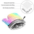 thumbnail image 6 of Cauagu Fish Scale Print Oven Mitts and Pot Holders 4 pcs Set,Extra Thicken Long Kitchen Oven Glove Potholders BBQ Gloves-Oven Mitts and Pot Holders(11 Inch), 6 of 6
