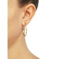 thumbnail image 2 of Brilliance Fine Jewelry 10K Yellow Gold 2.3MM x 37MM Hollow Round Hoop Earrings, 2 of 4