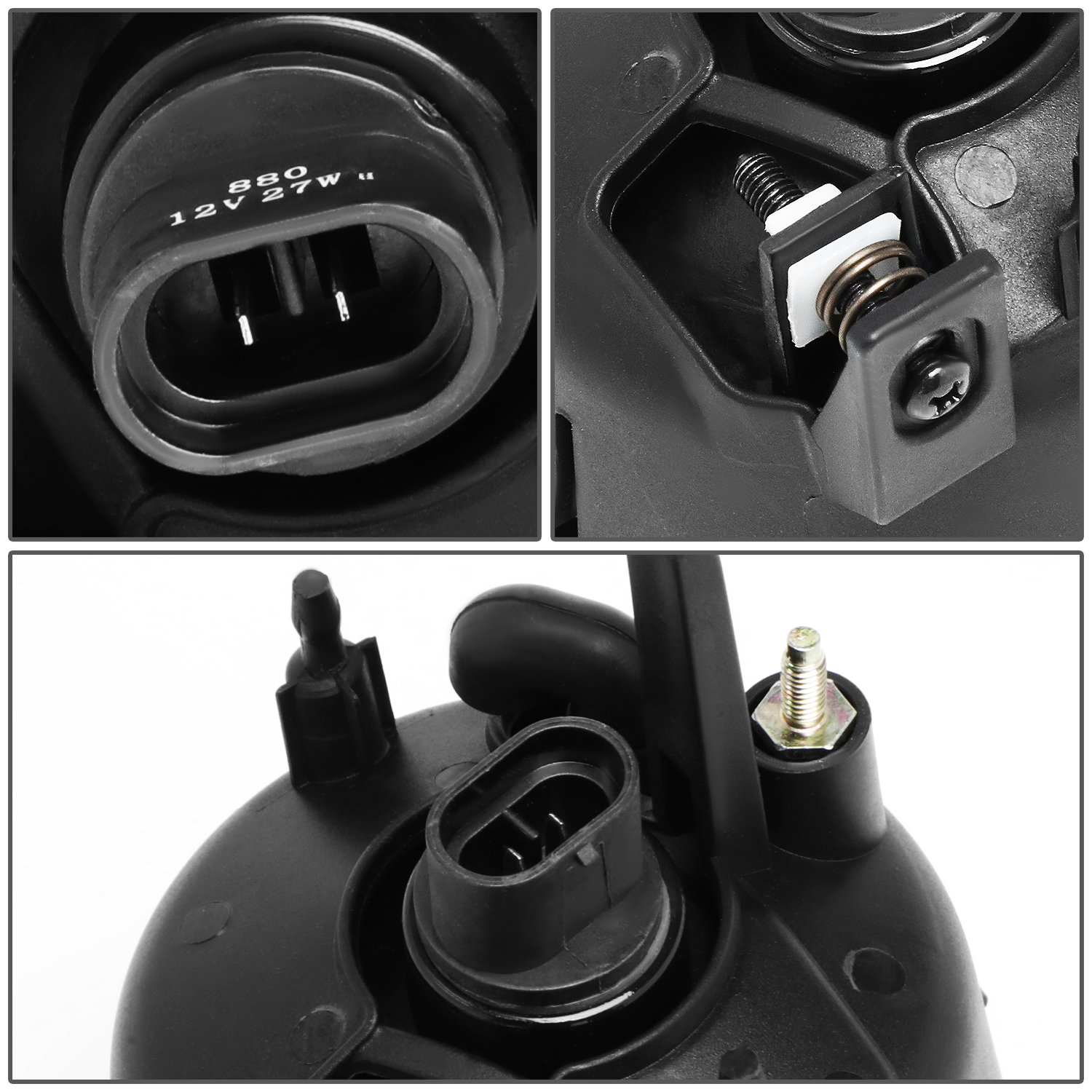 DNA Motoring For 05-15 Nissan Titan Armada Clear Lens Front Bumper Fog Light Lamps Pair