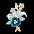 thumbnail image 5 of SmartBy Elegant Women Rhinestone Flower Enamel Brooch Pin Cardigan Scarf Corsage Jewelry, 5 of 7