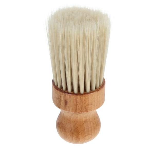 Clispeed Professional Barber Brush Round Beige Wooden 1Pack