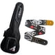 thumbnail image 1 of PAQUETE Estuche para guitarra clásica, Funda para guitarra, Gig bag , guitar case para trasporte y protección, color negro bordes grises + Tahali strap correa guitarra Kidam CRISTIANO, 1 of 5
