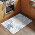 thumbnail image 3 of 2x3 Washable Area Rugs,Ocean Blue Coral Sea Turtle Non-Slip Soft Rug Indoor Carpet,Floor Rugs for Living Room Bedroom, 3 of 9