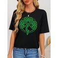 thumbnail image 1 of Camiseta De Verano Para Mujer, Cuello Redondo, Para Mochilero, Vacaciones En La CalleValentine's Day Women's Floral Print T-Shirt - Casual Crew Neck, Short Sleeve, Lightweight PolyesterCamisetas de, 1 of 7