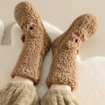 thumbnail image 5 of Tiqkatyck Fuzzy Socks Clearance Christmas Socks for Adults Warm Christmas Fashion Windproof Printing Mid Tube Socks Long Tube Cotton Womens Socks Khaki, 5 of 5