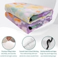 thumbnail image 4 of Full Quilt Set 78''x90'', Teal Spring Floral Lightweight Bedspread Coverlet Set with 2 Pillow Shams, Modern Oil Painted Daisy Botanical Breathable All Season Quilt Bedding for Bedroom/Guest Room, 4 of 9