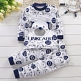 thumbnail image 2 of CAUYDY 12M 18M 24M Toddler Boys Pajamas Baby Clothes Newborn Sleepers Fall Winter Long Sleeve Tee Shirt and Elastic Pants Cute Set Infant Outfits for Boy Sizes 1-2 Years,Navy, 2 of 6