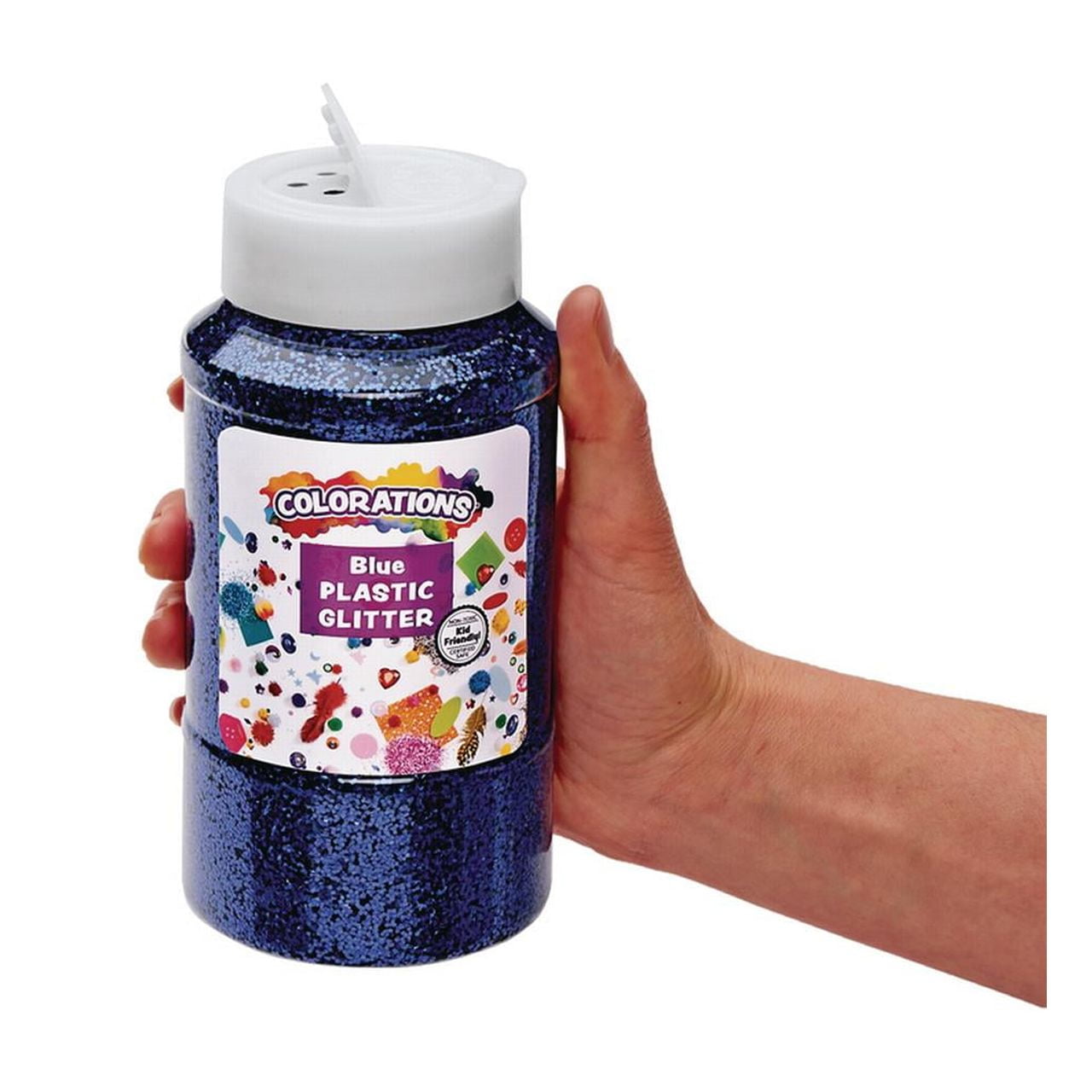 Colorations Extra-Safe Plastic Glitter, 1 lb. - Value Pack Set of All 12