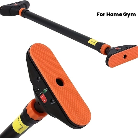 Doorway Pull Up Bar - No Screws/Drill Installation, 440 lbs Capacity Heavy Duty Adjustable Width Chin Up Bar with Level Meter, Over Door Pull Up Bar for Home Gym, Upper Body Strength Training