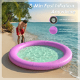 thumbnail image 4 of Mvpipi Water Hammock Inflatable Sunchill Ring with Mesh Design, Heavy Duty Inflatable Platform for Ocean, Lake & Swimming Pool, 10FT, 4 of 8