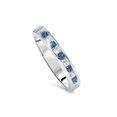thumbnail image 4 of Bague de Mariage Diamant Bleu & Blanc 1/4ct Or Blanc 14K, 4 of 4