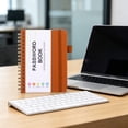 thumbnail image 5 of Ciozy New Password Book with Alphabetical Tabs, 4.72" x 5.7" Small Password Notebook, Spiral Password Keeper, Internet Address and Password Manager, Password Logbook for Home Office (Brown), 5 of 6
