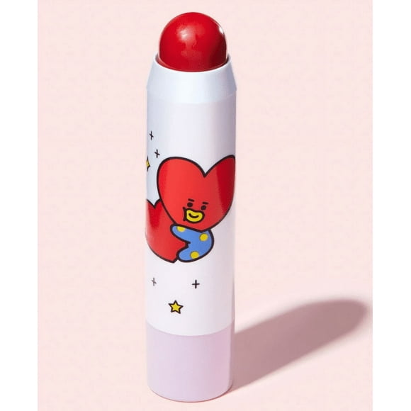 The Crme Shop | BT21: Lip + Cheek Chic Stick | Tinted Essence Stick - Tata ( K-Pop Red)