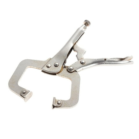 

Heavy Duty Locking C-Clamp Face Clamp 6 Inch Steel Locking C-Pliers Vise Grips Locking Plier Wrench Welding Metal Steel Wood Clamp with Swivel