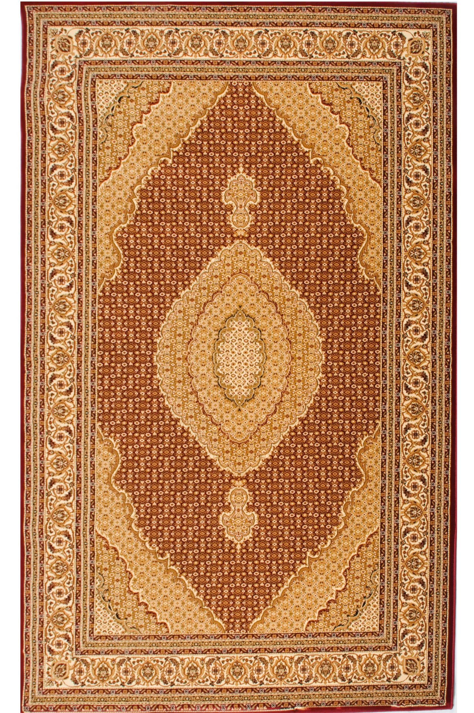 Rug Branch Majestic 2' x 5' (Exact Size: 2'3" x 5') Moroccan Indoor Doormat Rug, Red Beige, Traditional - Entryway, Hallway, Bathroom, and Kitchen