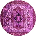 thumbnail image 1 of Ahgly Company Indoor Round Oriental Pink Industrial Area Rugs, 8' Round, 1 of 4